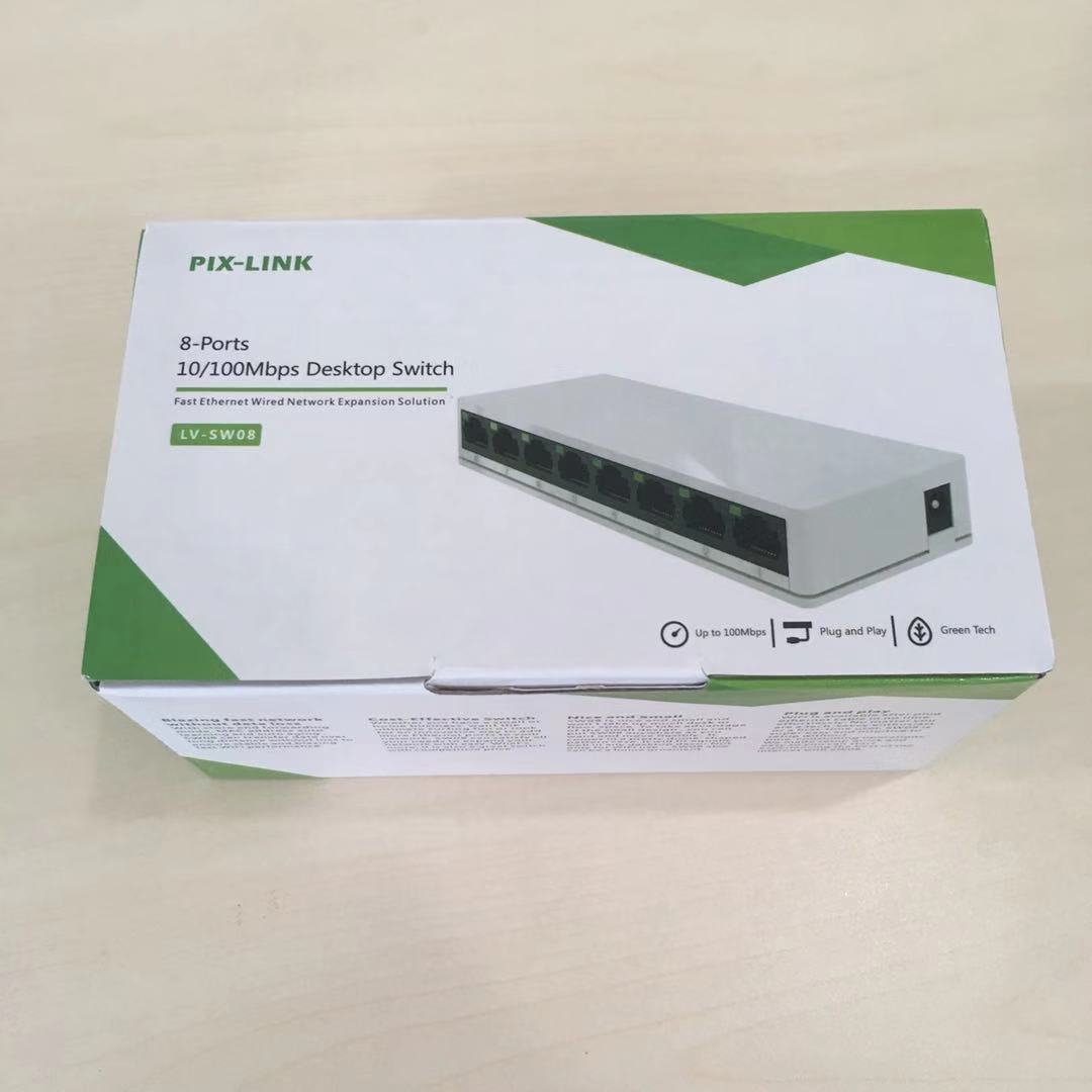 Model 8 Port Switch Desktop RJ45 Ethernet Switch 10/100/1000mbps Lan Hub Switch 8 Portas