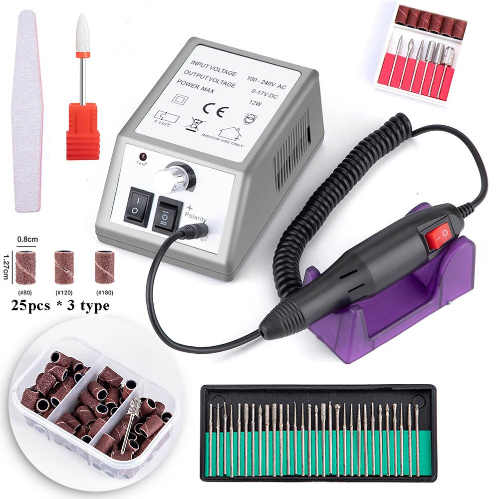 Electric Pedicure Machine Nail Drill Machine Electric Manicure Drills Accessory Pedicure Kit Nail Drill Bits Nail Tools: Set 6