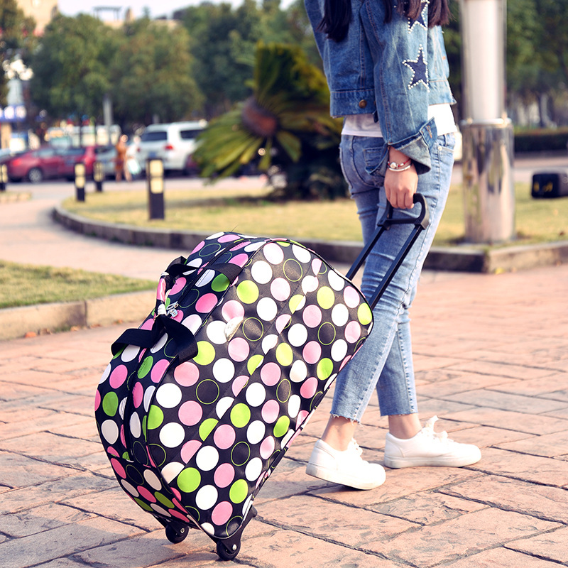 Draagbare Trolley Tas Rollende Koffer Reisbagage Opslag Carry On Case Vrouwen Mannen Waterdichte Business Boardingtas Op Wielen