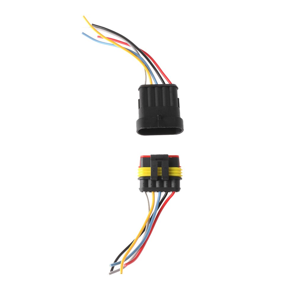 Connecteurs électriques étanches 1 à 6 Broches – Pour Voiture, Camion, Bateau | Kit Avec Bornes Thermorétractables