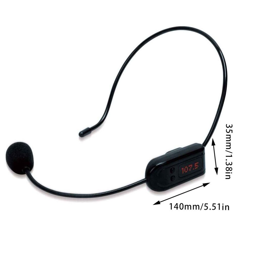 Mini Portable 2.4G Wireless Microphone Headphones Amplifier Radio Microphone for PC Speaker Teacher Conference Guide