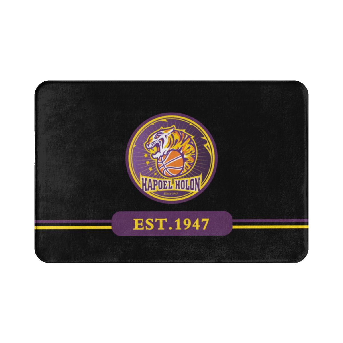 Hapoel holon bc fußmatt, eingangsteppich, gummimatte, dünne, rutschfeste teppichmatte: 5 / 40 x 60cm