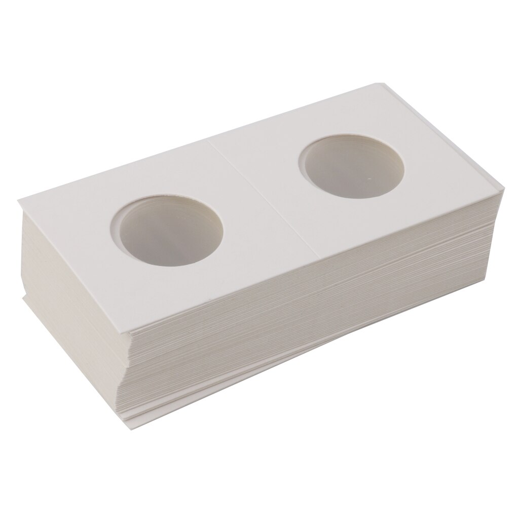 100x 2 x 2 pap møntholder beskyttende kasse kasse vender mylar 26.5mm/40mm