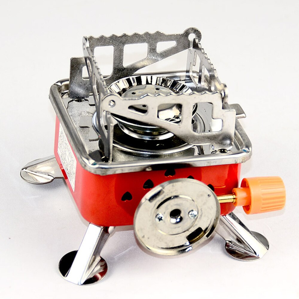 Foldable Cassette Gas Stove Stainless Steel Furnace Portable Burner Square Shape Outdoor Camping Picnic Cooker