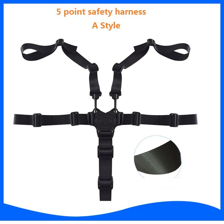 Arnés universal de 5 puntos para bebé, cinturón de seguridad, cinturones de seguridad para cochecito de bebé, silla alta, asiento de seguridad para niño, cuna de bebé, bicicleta de bebé: A Style