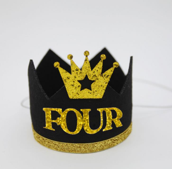 1 Pc Birthday Hats Decor Cap One First Birthday Hat Princess Boy Crown 1st 2nd 3rd Year Old Number Birthday Party Decorations: 2