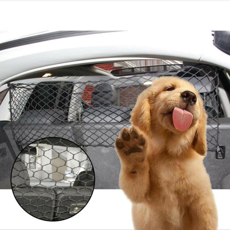 Fast samlad bil husdjur barriär fordon hund staket bur grind säkerhetsnät separation nät auto resa van 120 * 70 cm