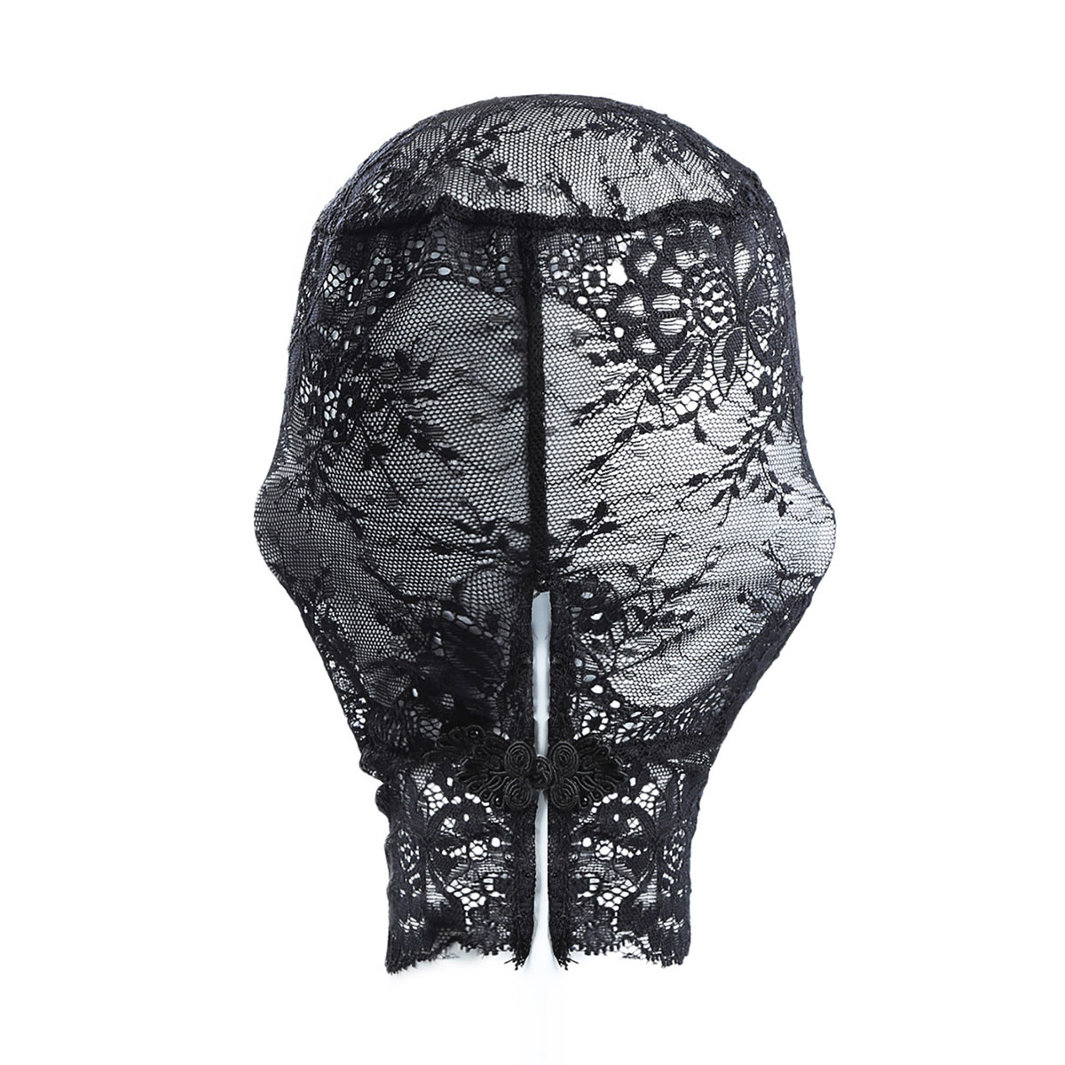 Máscara de encaje negro Sexy para mujer, máscara de de disfraces, Unisex, encaje para adultos, capucha de cara completa, cubierta para la cabeza, Festival, Halloween, Cosplay, máscara para ojos