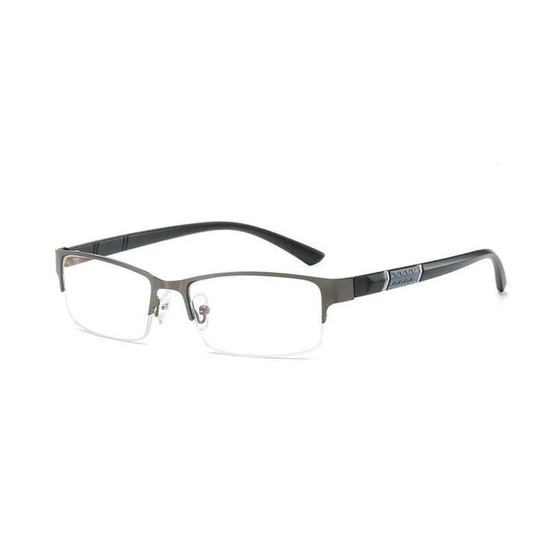 Gafas para miopía para hombre, lentes antirayos azules para ordenador, medio marco 0-0,50-1,0-1,50-2,00-2,50-4,00-4,50-5,00-5,50-6,00