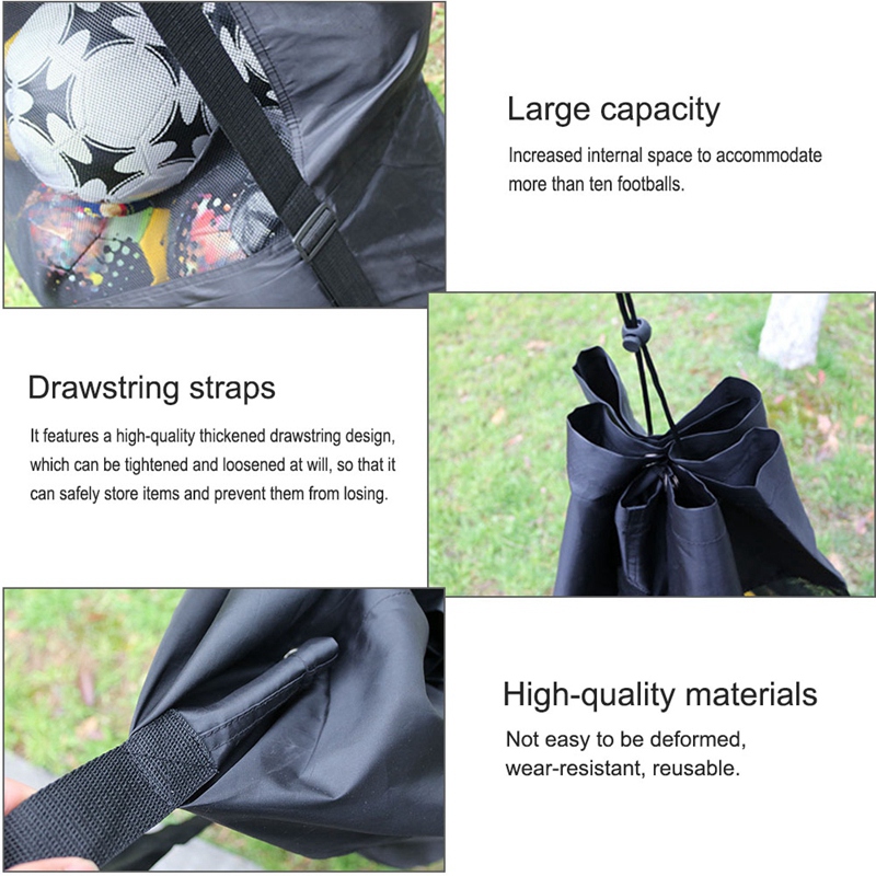 48 zoll Outdoor Basketball Fußball Grid-Storage-Tasche Extra Große Netto Kordelzug Durchführung Tasche Einzelnen Schulter Ball Lagerung Tasche