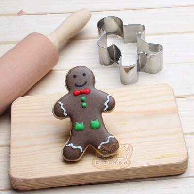 Kerst Cookie Cutter Gereedschap, Rvs Legering Gingerbread Mannen Vormige Biscuit Mold Cake Decorating Gereedschap K038