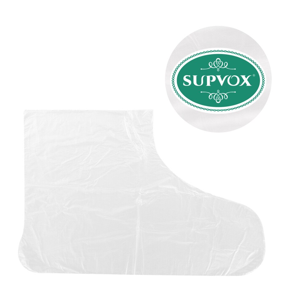 Supvox 100pcs Disposable Foot Covers One-off Foot Cover Transparent Film Foot Protectors for Pedicure