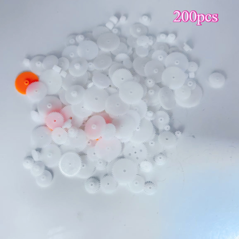 200 st blandade plastväxelpåsar motor motorväxellåda växel 0.5 gjutform gör-det-själv handgjorda leksakstillbehör motor plastgjutningar