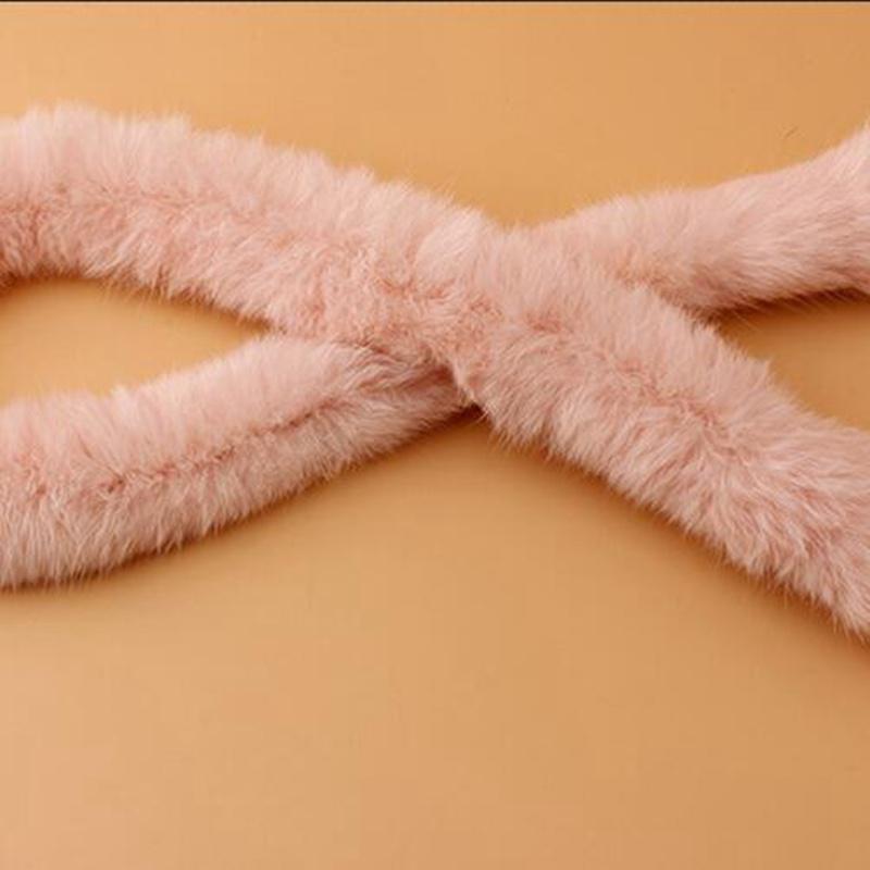 Kunstmatige Konijnenbont Lint Tapes Furry Trim Trimmen DIY Home Decor Naaien Kostuum Ambachten 1 Yard KYY8147: Pink