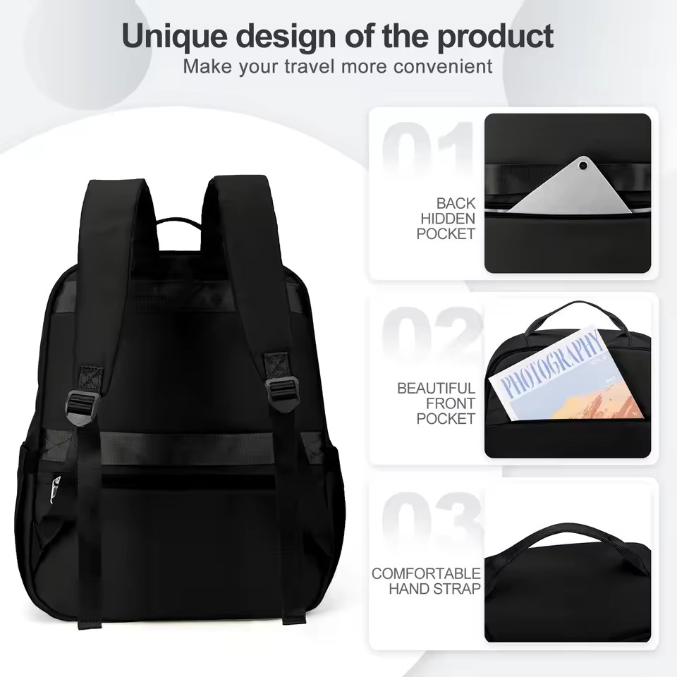Aviation backpack men's and women's laptop backpack backpack travel business luggage bag short distance large capacity college