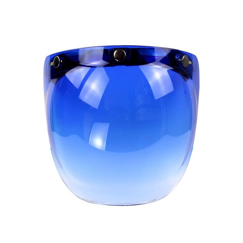 Helmet Bubble Visor Universal Flip up Lens Bubb Face Motorcycle Helmet Visor 8 Color Vintage Helmet Windshield Shield -: B