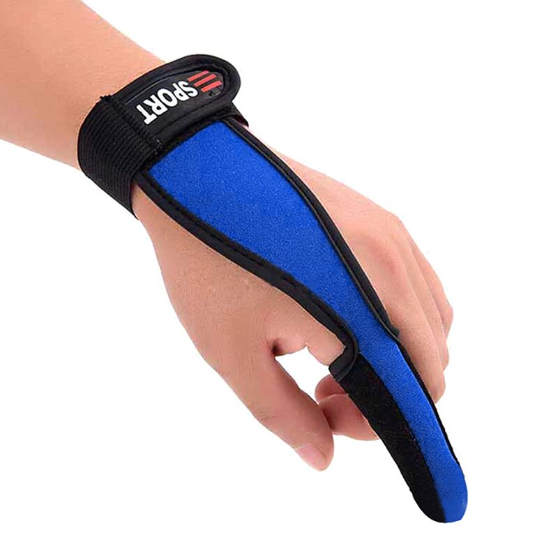 Guantes Protectores de un solo dedo para la pesca dedos desnudos pescadores Surfcasting guante antideslizante herramienta de Pesca de Mar ZJ55: Azul