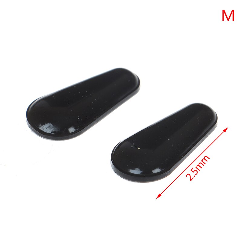 10 Paar Black Clear Water Siliconen Antislip Neus Pads Voor Bril: M Black