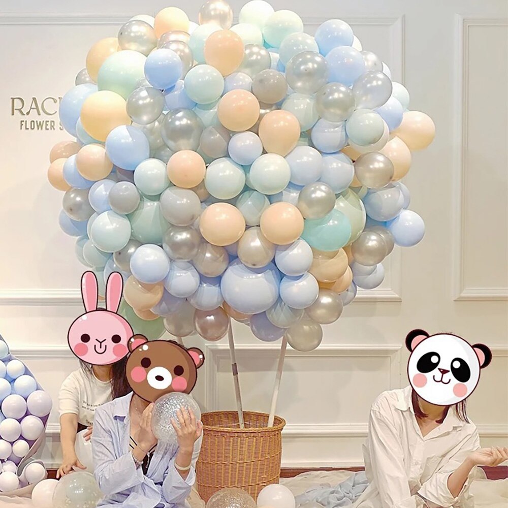 90Pcs 12 "Macarons Kleurrijke Pastel Candy Ballonnen Latex Ronde Helium Ballonnen Decoratie Voor Verjaardagsfeestje Festival 12Inch