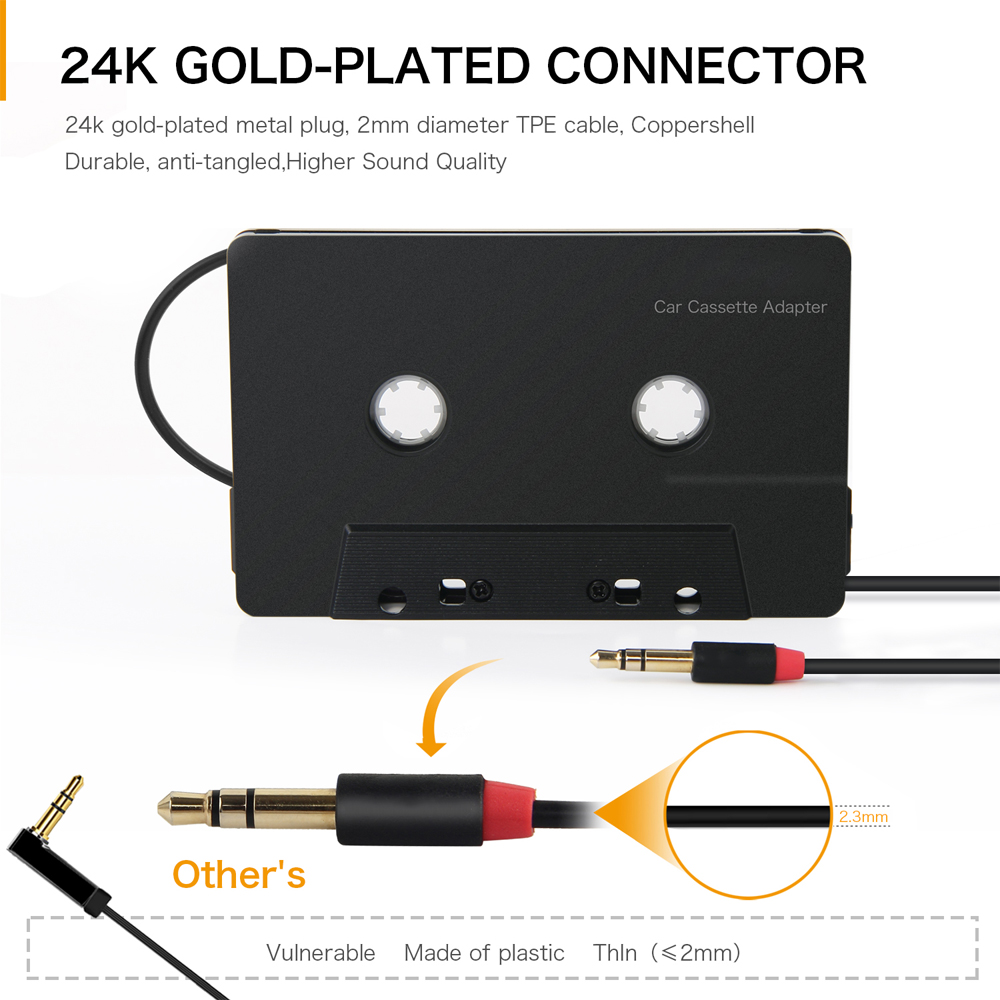 Aux Adapter Auto Band Audio- Kassette MP3 Spieler Konverter 3,5mm Jack Stecker Für iPod iPhone MP3 Telefon AUX Kabel CD-Spieler