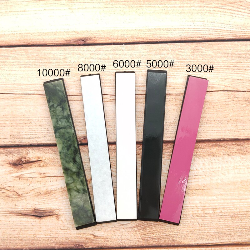 Natural agete sharpening stone 5 piece set 3000-10000 grit polishing water stone Fine Polished Ruby Grinding Whetstone