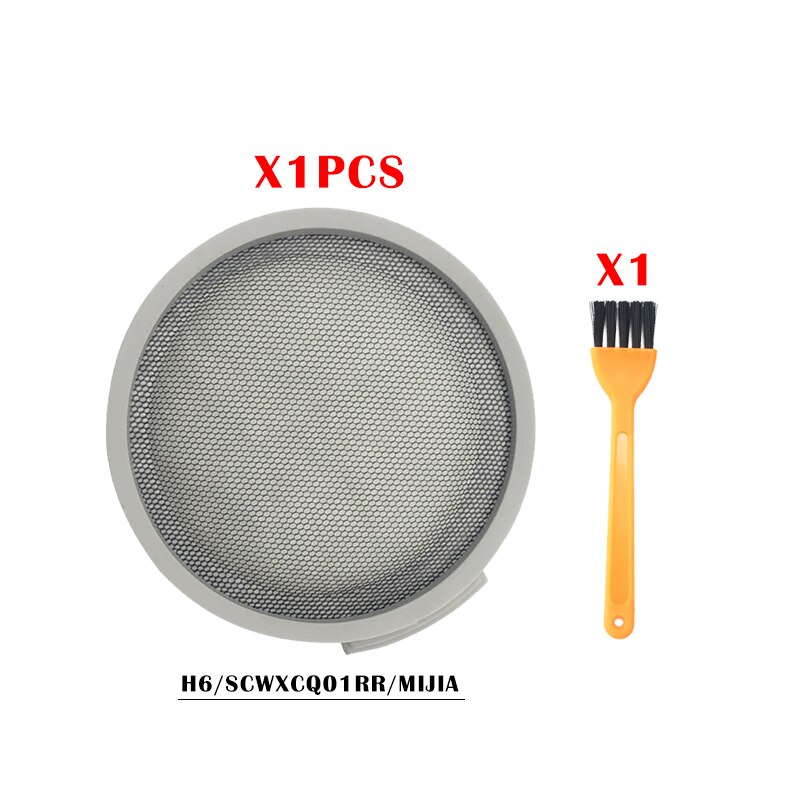 til xiaomi mijia roborock  h6 scwxcq 01rr håndholdt støvsuger tilbehør vaskbart hepa filter støvpose reservedel: Lysegrå