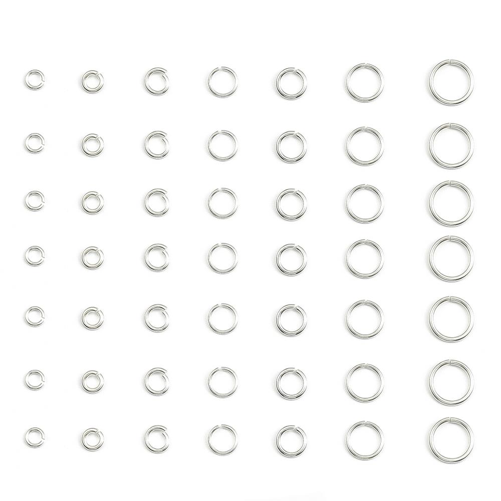 925 Sterling Silver Findings 20pcs/lot 3 4 5 6mm Single Loops Open Jump Rings Split Rings Connectors For DIY Jewelry Making