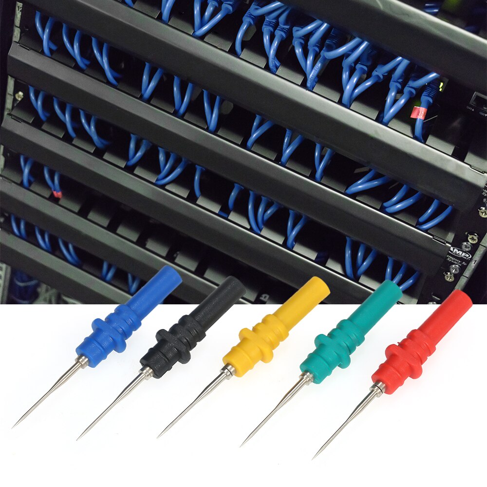 5pcs Oscilloscope Probe Pins Set Upgraded Version HT307 Automotive Diagnostic Test Accessories Back Pinning Probes Handheld Oscilloscope Probe Needle Oscilloscope Accessories