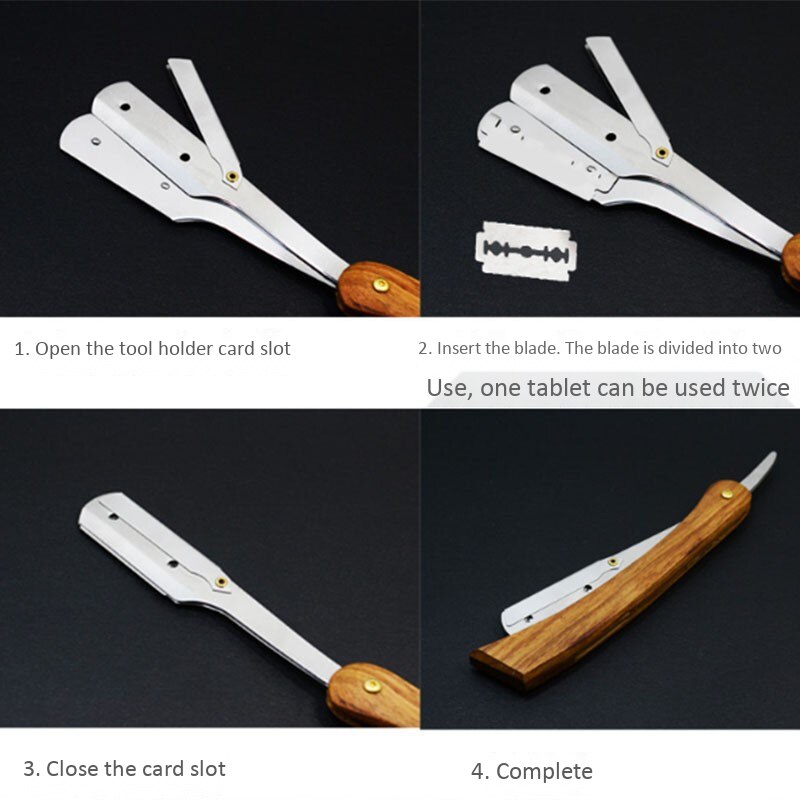 Men's Manual Razors Shaver Wooden Handle Portable ... – Grandado