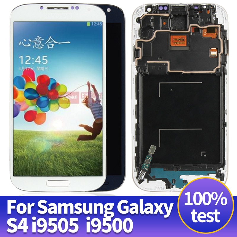 Voor Samsung Galaxy S4 I9505 I9500 Lcd Touch Screen Digitizer Met Frame I9500 Screen S4 Lcd