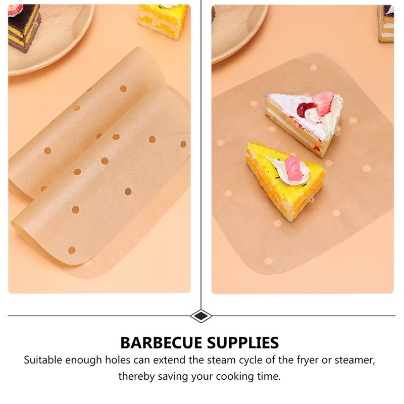 200Pcs Thuis Barbecue Papers Non Stick Bakken Papieren Stoomboot Papers Lucht Friteuse Bakken Papier Olie Absorptie Steamer Papier