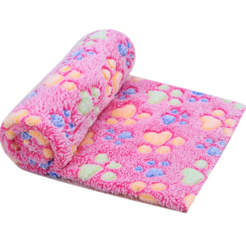 Soft Flannel Thickened Pet Blanket Coral Fleece Cushion Pet Blanket Puppy Dog Cat Sofa Cushion Household Carpet