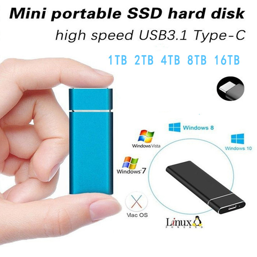 Ekstern ssd 2tb/4tb med ultrastor kapacitet, bærbar harddisk type-c, usb 3.2, højhastighedsoverførsel til stationær mac