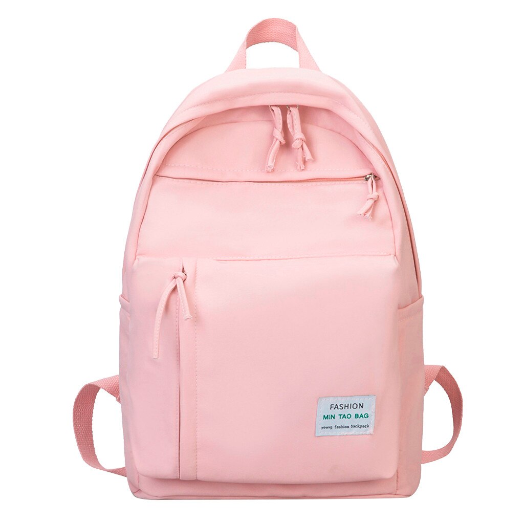 Backpack school bags Random Solid Color Waterproof Nylon Casual Backpack School Bag рюкзак: PK