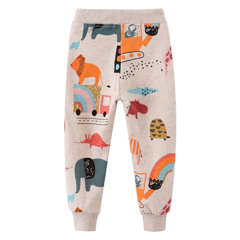 Jumping Meters Cartoon Animals Print Boys Girls Sweatpants For Autumn Spring Children's Clothes Kids Trouser