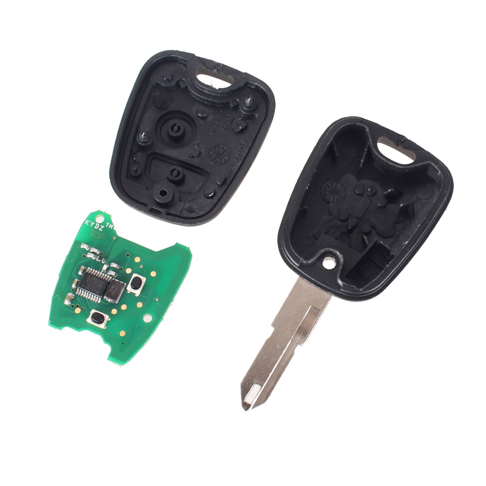 KEYYOU-Chip transpondedor para coche Peugeot, llave de Control remoto con 2 botones, PCF7961, para Peugeot 206, 306, 405, 433MHz, con batería PCB, hoja NE73