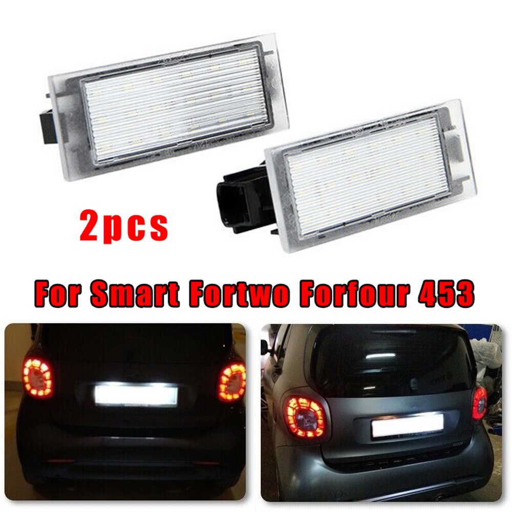 18 Leds Kentekenverlichting Wit 2 Stuks Voor Smart Fortwo Forfour Led Duurzaam