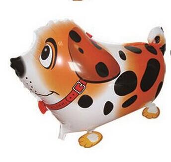 Ballon en aluminium en forme de chien, 1 pièce, jouet pour enfants, dessin animé, chat, carlin, chien, caniche, ballons à Air, décor de fête d&#39;anniversaire: 09 brown