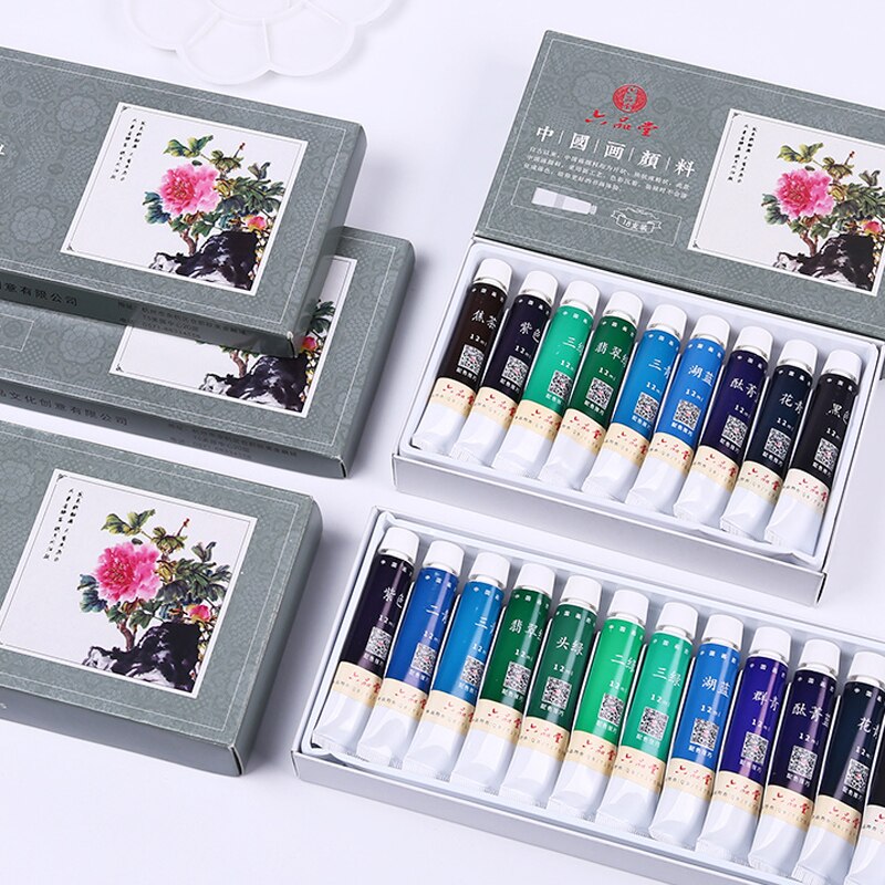 Chinese Paint 12/18/24 Colors Pigment Chinese Landscape Flowers Painting Paint Art Student Painting Drawing 5/12ml Art Supplies