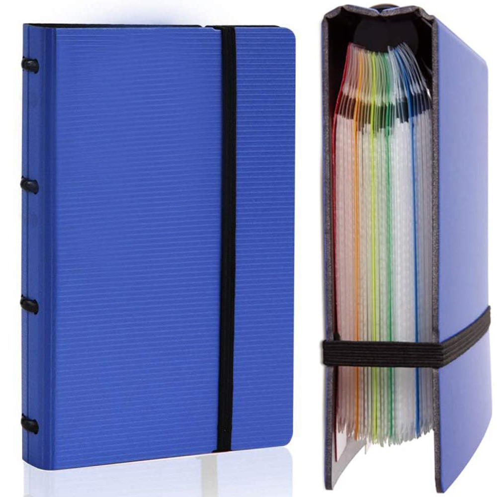 Visitkort bog journal visitkort arrangør navn kort bog kontor visitkort holder holder 120 kort, blå