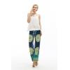 Pantalones Palazzo de cintura alta holgados pantalones de harén largos de pierna ancha Casual Floral talla grande nuevos pantalones de playa
