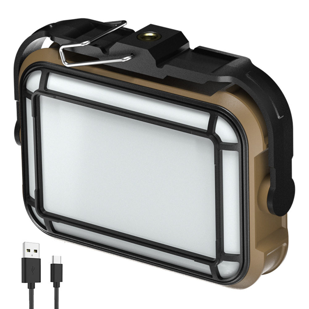 Luz de trabajo solar Luz de inundación al aire libre Carga USB Luz mecánica de camping Banco de energía móvil para taller de garaje de sitio de construcción: Amarillo limón