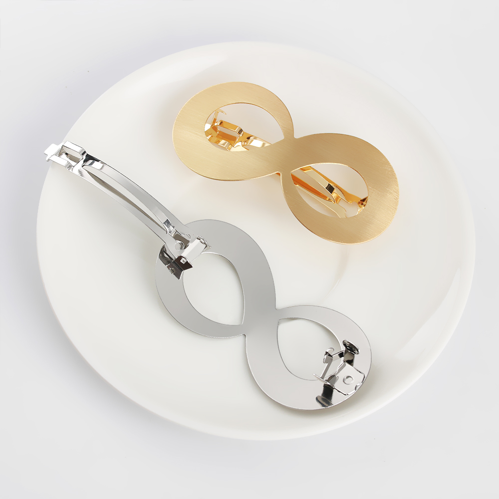 1PC European and American Style Woman Metal Hair Clip Lazy Wind Geometry Hair clip Horsetail Clip Girls Hair Styling Accessories