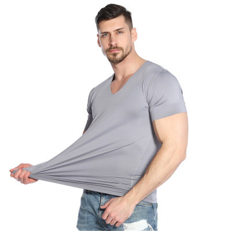 Nouveaux hommes coton T-shirt survêtement sport maigre T-shirt hommes gymnases Fitness musculation entraînement hauts blancs vêtements