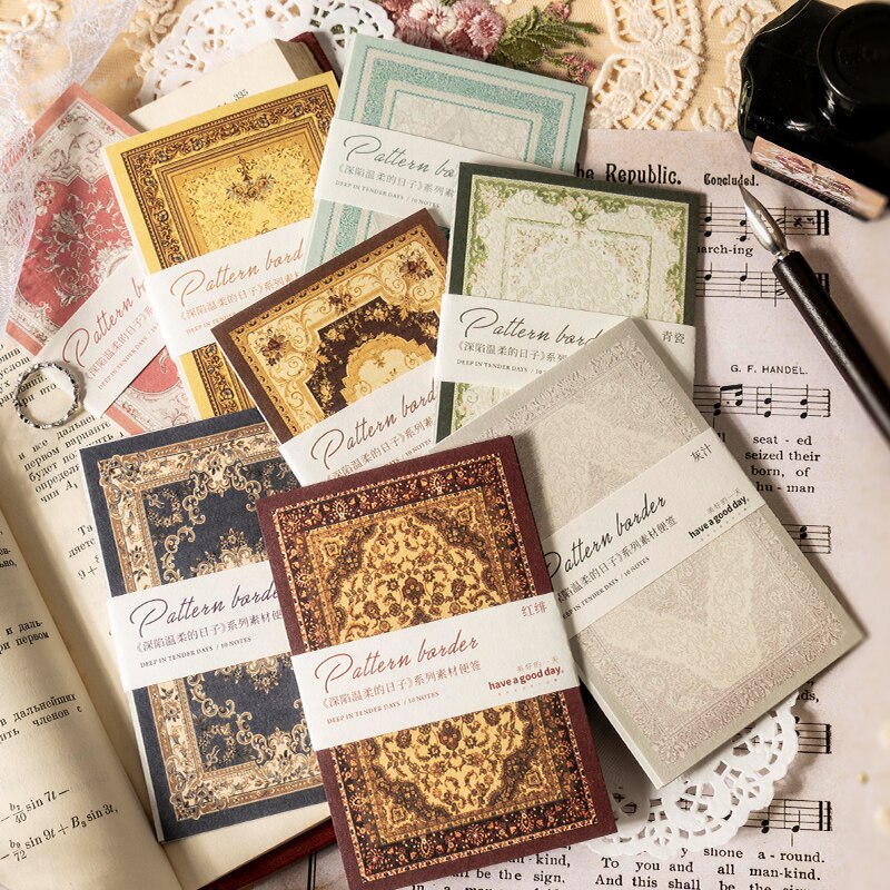 Yoofun vintage dekor papir retro klassisk underlagsmateriale papir for kort kraft kunst estetiske memopads scrapbooking dekor