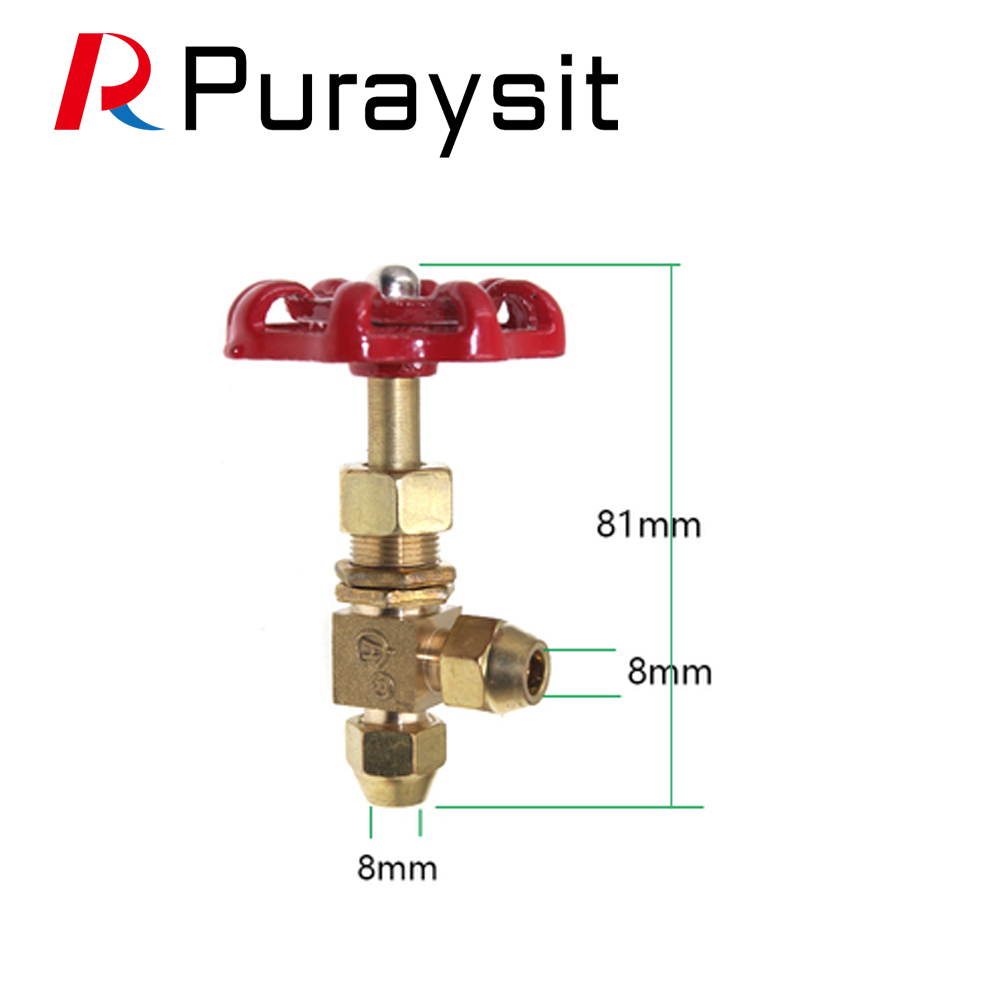 Brass Regulator Miniature Flow Control Valve 1 point 2 point Needle valve 8.5mm 10mm oil valve Corrosion Resistance Acid: Green