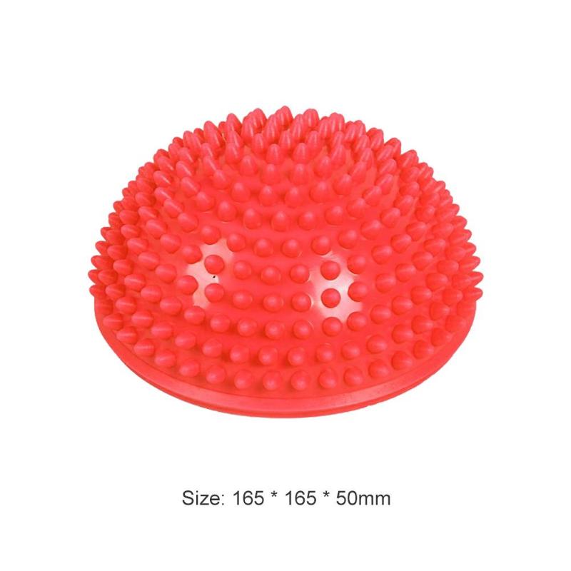 Pelota de equilibrio inflable para Yoga, pelota de media esfera para ejercicios de masaje, gimnasio, Pilates, Fitness, Fitball de goma: Red