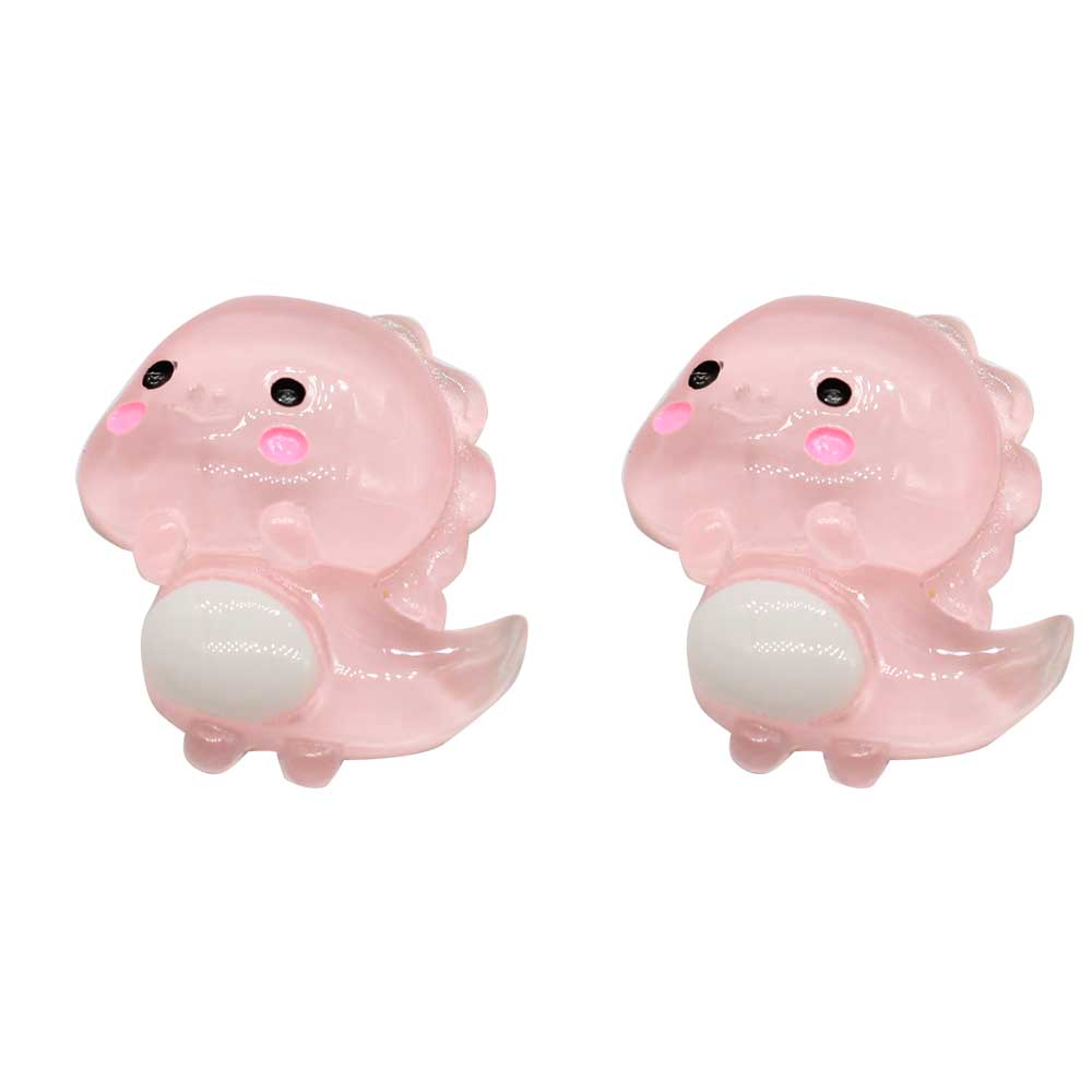 20/100pcs Cartoon Transparent Dinosaur Flatback Resin Cabochons Animals Embellishments for Scrapbooking DIY Kid Hair Bows: 20mm--50PCS / 2