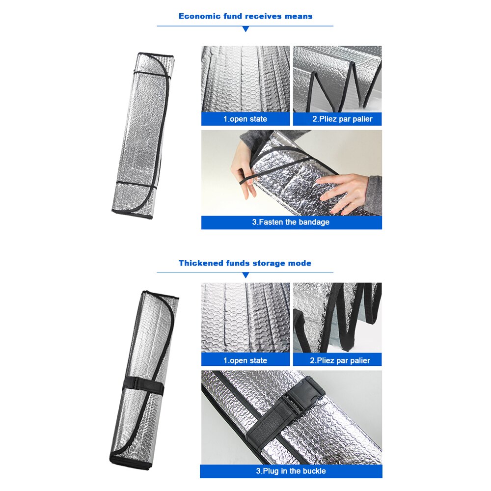 Car Styling Folding Jumbo Front Rear Car Window Sun Shade Auto Visor Windshield Block Cover Car Windshield Sunshade