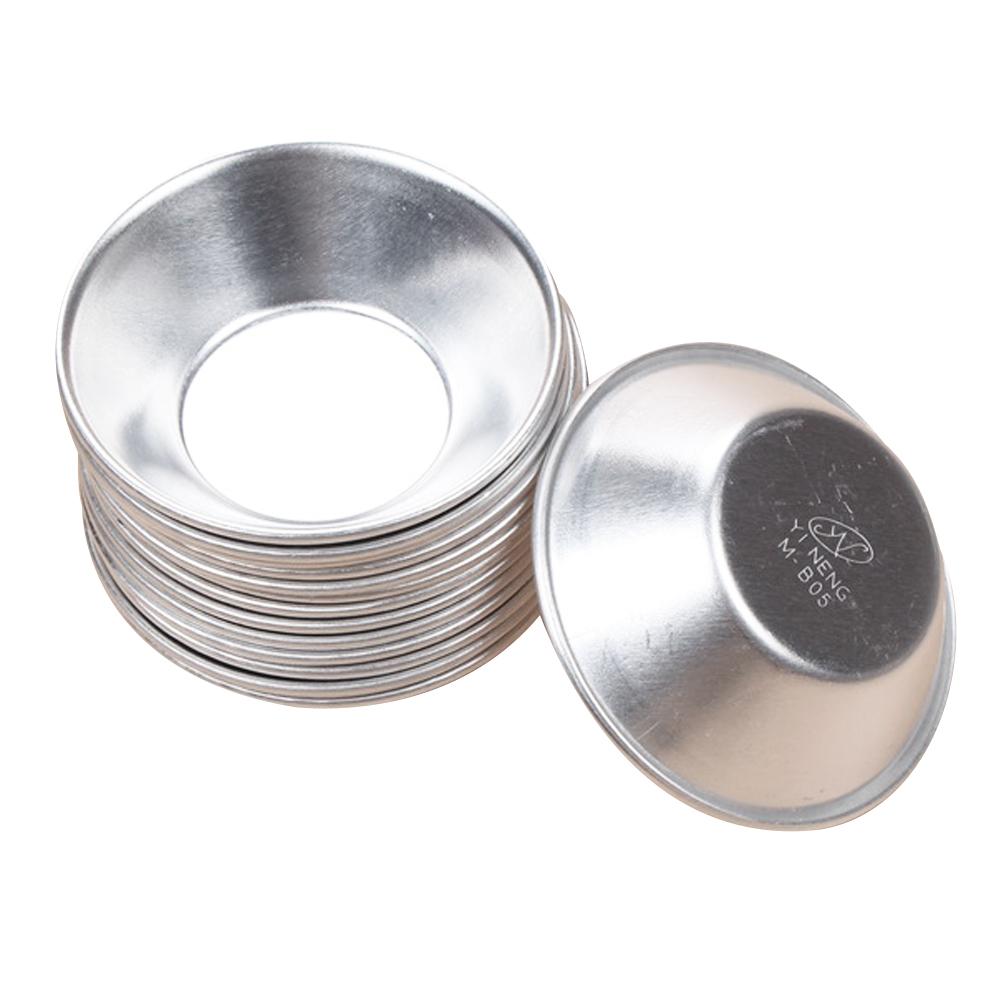 10 stuks eiertaartvorm aluminium cupcake cake koekjesvorm beklede vorm bakvorm ronde fruittaartvorm herbruikbare bakvorm